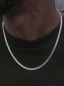 Conjunto de colar e pulseira masculinos em aço inoxidável resistente (2 peças)