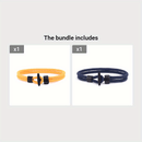 Uma pulseira Milan Line da série Ocean, com um design de corda trançada em formato de âncora