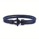 Uma pulseira Milan Line da série Ocean, com um design de corda trançada em formato de âncora