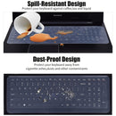 Película protetora universal de silicone transparente, compatível com a maioria dos notebooks de 12 a 17 polegadas disponíveis no mercado.