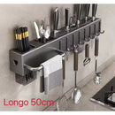 Suporte para facas,  talheres e utensílios de cozinha em aço inoxidável.