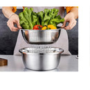 Peneira de arroz multiuso em aço inoxidável, escorredor de arroz para cozinha, escorredor de arroz em aço inoxidável.