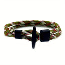 Uma pulseira Milan Line da série Ocean, com um design de corda trançada em formato de âncora