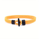 Uma pulseira Milan Line da série Ocean, com um design de corda trançada em formato de âncora