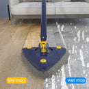 Mop Triangular com Rotação de 360° – Alta Absorção | Limpeza de Cantos sem Sujar as Mãos