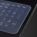 Película protetora universal de silicone transparente, compatível com a maioria dos notebooks de 12 a 17 polegadas disponíveis no mercado.